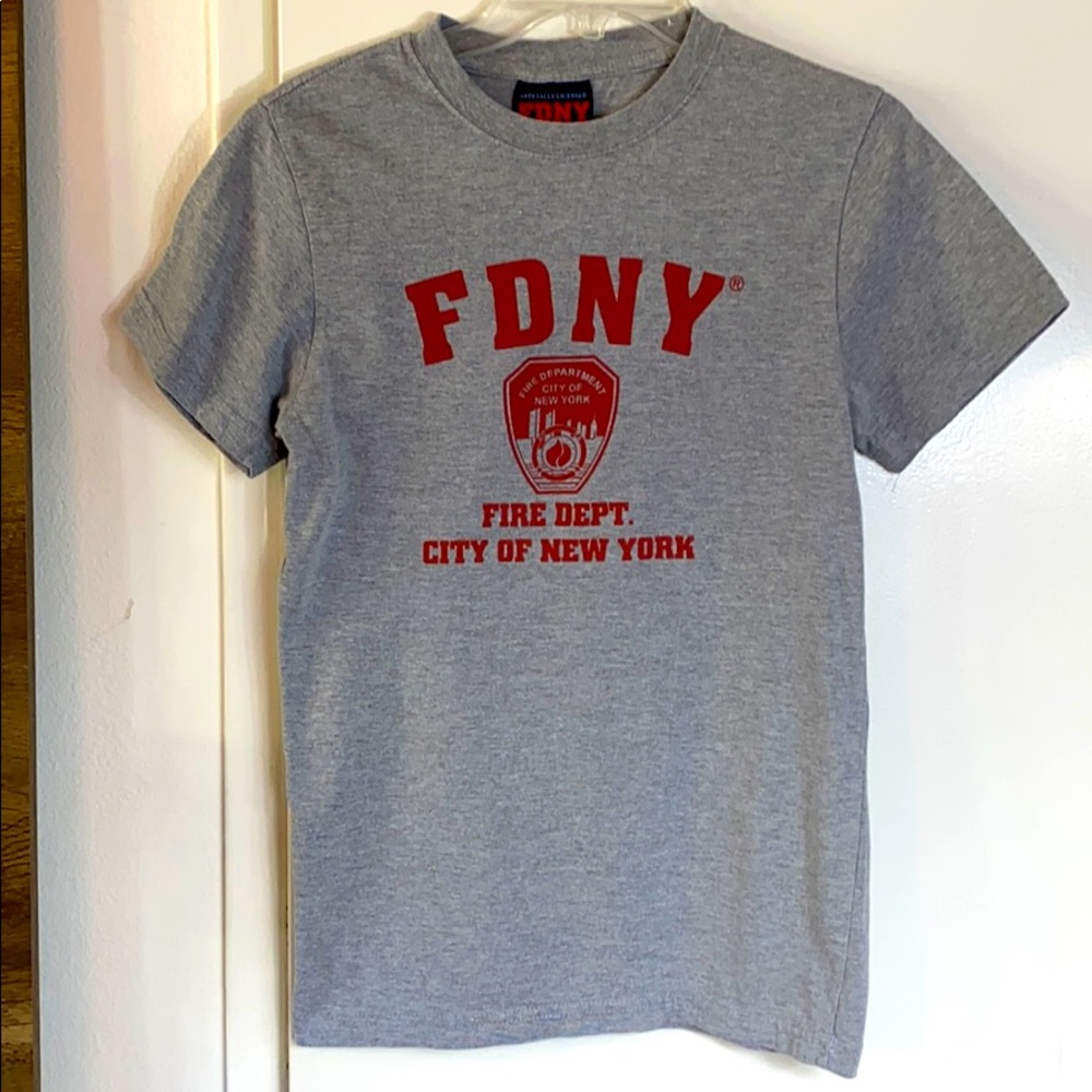 FDNY Mens Gray T-shirt size S